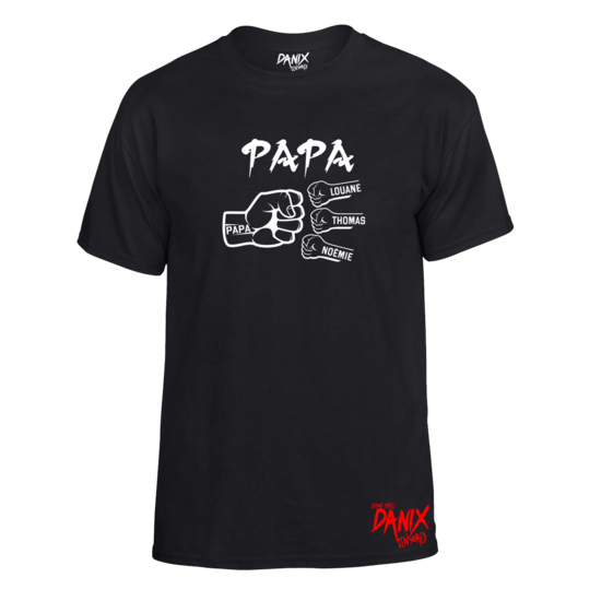 Tshirt POINGS PAPY / PAPA + ENFANT(S) (PERSONNALISATION AU CHOIX)